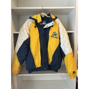 STARTER Blue and Yellow Bomber Jacket